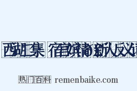 西湖二集·宿宫嫔情𣨼新人反义词是什么意思的图片